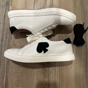 Kate Spade White and Black Sneakers